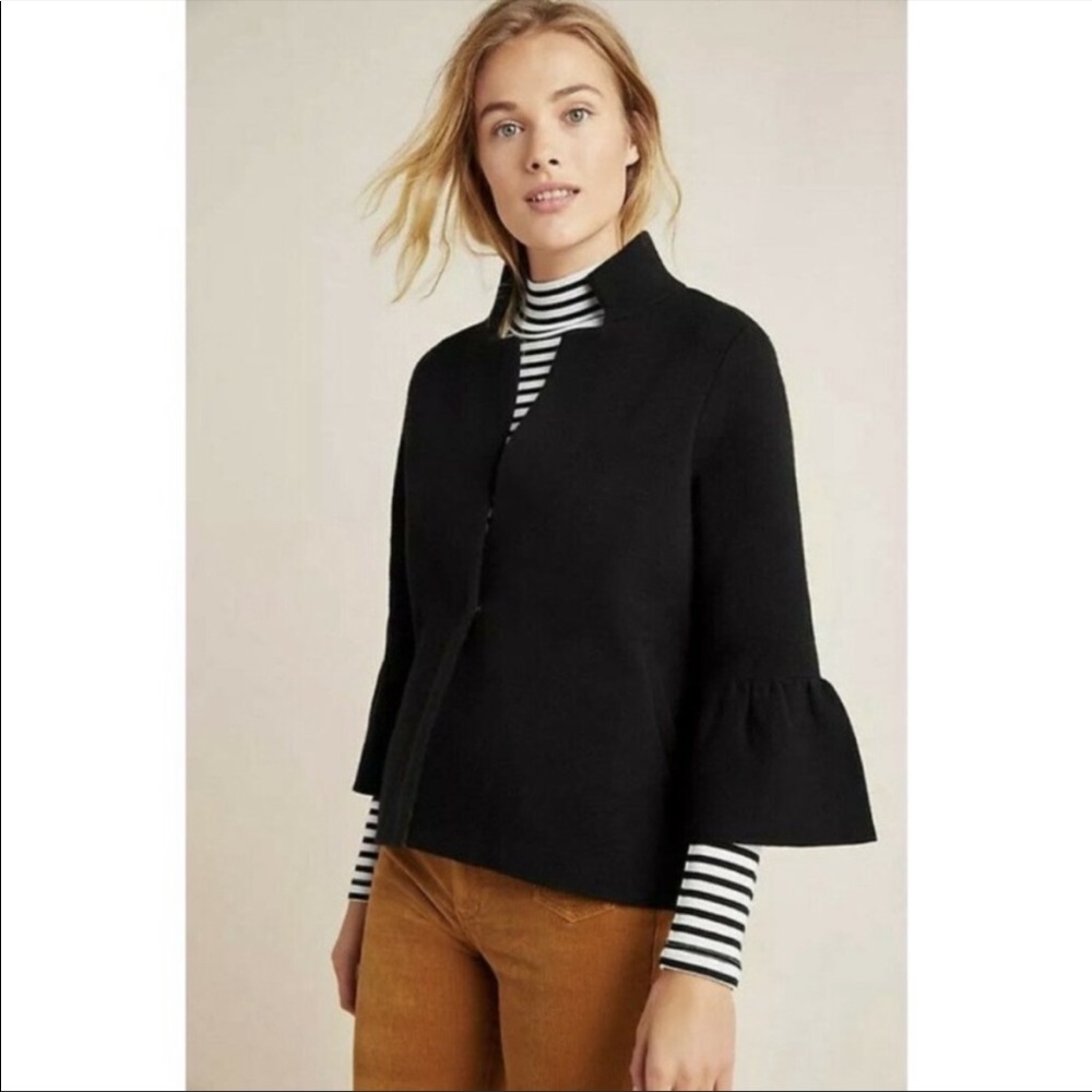Anthropologie Black knit blazer jacket NWOT
